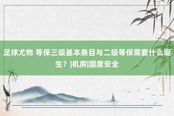 足球尤物 等保三级基本条目与二级等保需要什么诞生？|机房|国度安全