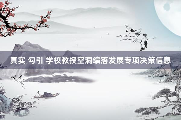 真实 勾引 学校教授空洞编落发展专项决策信息