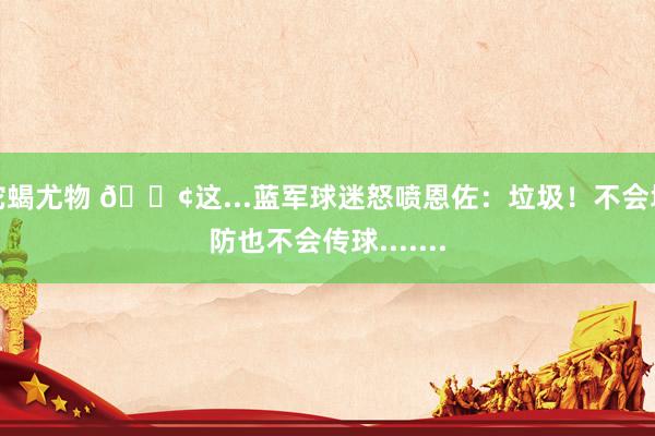 蛇蝎尤物 😢这...蓝军球迷怒喷恩佐：垃圾！不会堤防也不会传球.......