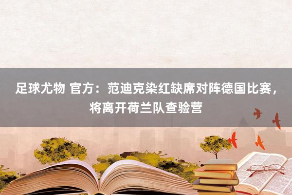足球尤物 官方：范迪克染红缺席对阵德国比赛，将离开荷兰队查验营