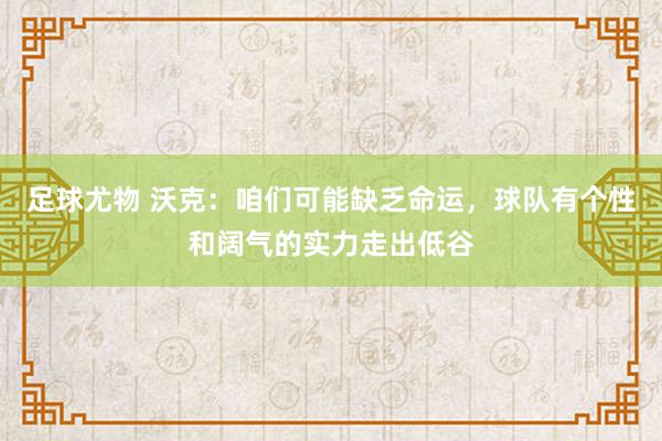 足球尤物 沃克：咱们可能缺乏命运，球队有个性和阔气的实力走出低谷